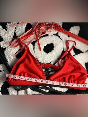 Decree Red Swim Top (triangle) & Bottoms